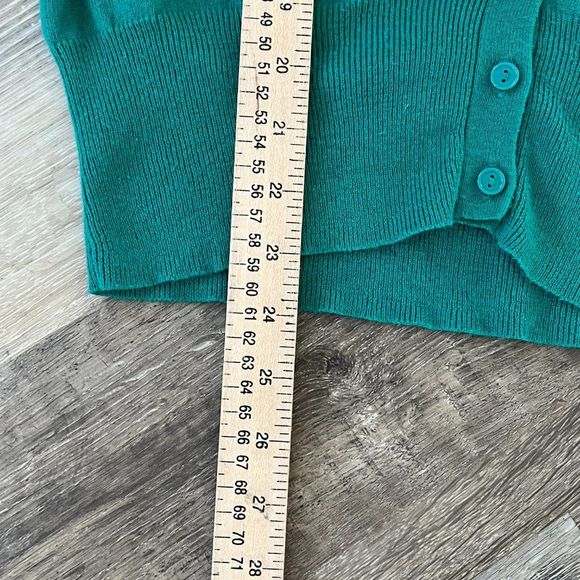 Worthington button front sweater cardigan green size medium - Picture 6 of 9
